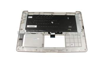 Keyboard incl. topcase DE (german) black/silver with backlight original suitable for Asus VivoBook S15 S510UA