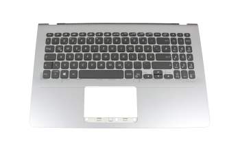 Keyboard incl. topcase DE (german) black/silver with backlight original suitable for Asus VivoBook S15 X530FA