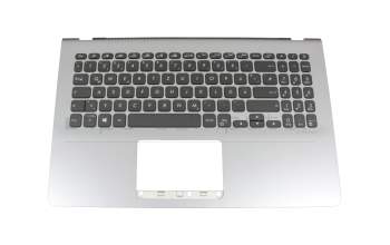 Keyboard incl. topcase DE (german) black/silver with backlight original suitable for Asus VivoBook S15 X530UF