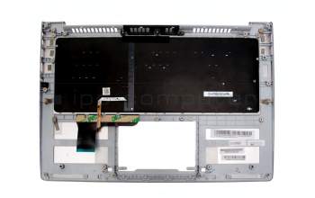 Keyboard incl. topcase DE (german) black/silver with backlight original suitable for Asus ZenBook UX303LA