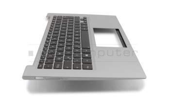 Keyboard incl. topcase DE (german) black/silver with backlight original suitable for Asus ZenBook UX32A
