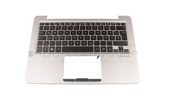 Keyboard incl. topcase DE (german) black/silver with backlight original suitable for Asus ZenBook UX330CA
