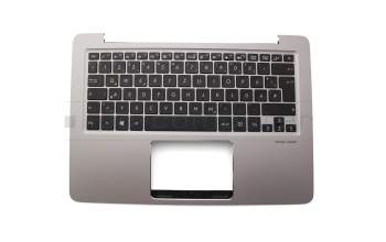 Keyboard incl. topcase DE (german) black/silver with backlight original suitable for Asus ZenBook UX330UA