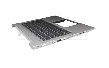 Keyboard incl. topcase DE (german) black/silver with backlight original suitable for HP ProBook 430 G6