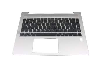 Keyboard incl. topcase DE (german) black/silver with backlight original suitable for HP ProBook 440 G6
