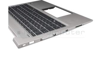 Keyboard incl. topcase DE (german) black/silver with backlight original suitable for HP ProBook 440 G6