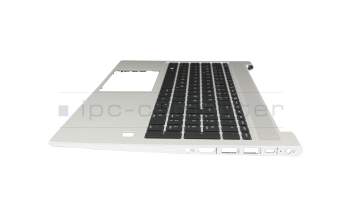 Keyboard incl. topcase DE (german) black/silver with backlight original suitable for HP ProBook 450 G9