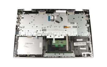 Keyboard incl. topcase DE (german) black/silver with backlight original suitable for Medion Akoya S3409 (F13K)