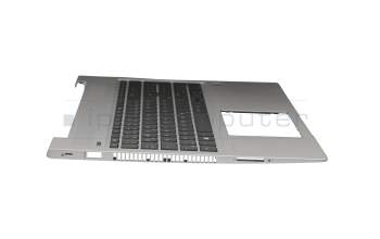 Keyboard incl. topcase DE (german) black/silver with backlight suitable for HP ProBook 455 G7