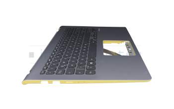 Keyboard incl. topcase DE (german) black/silver/yellow with backlight silver/yellow original suitable for Asus VivoBook S15 S530FN