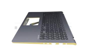 Keyboard incl. topcase DE (german) black/silver/yellow with backlight silver/yellow original suitable for Asus VivoBook S15 S530UF