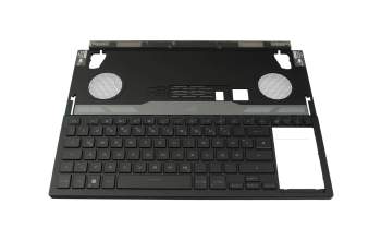 Keyboard incl. topcase DE (german) black/transparent/black/red with backlight original suitable for Asus ROG Zephyrus Duo 16 GX650PV