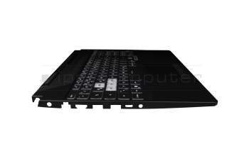 Keyboard incl. topcase DE (german) black/transparent/black with backlight original suitable for Asus FX506LHB