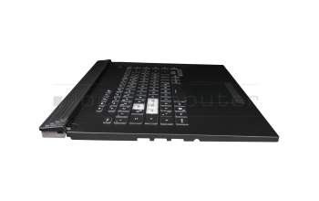 Keyboard incl. topcase DE (german) black/transparent/black with backlight original suitable for Asus ROG Strix G531GV