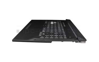 Keyboard incl. topcase DE (german) black/transparent/black with backlight original suitable for Asus ROG Strix G531GV