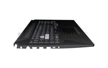 Keyboard incl. topcase DE (german) black/transparent/black with backlight original suitable for Asus TUF A17 FA706IH
