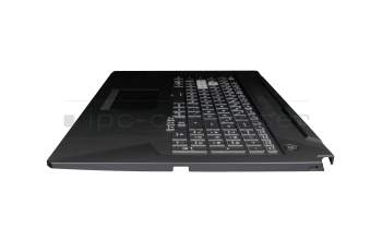 Keyboard incl. topcase DE (german) black/transparent/black with backlight original suitable for Asus TUF A17 FA706II
