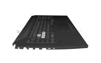 Keyboard incl. topcase DE (german) black/transparent/black with backlight original suitable for Asus TUF Gaming A17 FA706IU