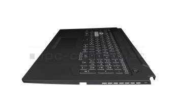 Keyboard incl. topcase DE (german) black/transparent/black with backlight original suitable for Asus TUF Gaming A17 FA706IU