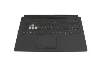 Keyboard incl. topcase DE (german) black/transparent/black with backlight original suitable for Asus TUF Gaming F17 FX706HM