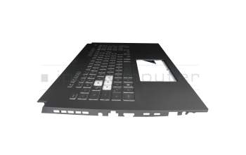 Keyboard incl. topcase DE (german) black/transparent/grey with backlight original suitable for Asus TUF Gaming F17 FX707ZM