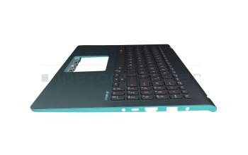 Keyboard incl. topcase DE (german) black/turquoise with backlight original suitable for Asus VivoBook S15 S530UN