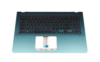 Keyboard incl. topcase DE (german) black/turquoise with backlight original suitable for Asus VivoBook S15 X530UF