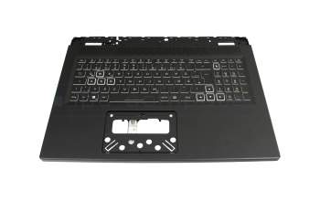 Keyboard incl. topcase DE (german) black/white/black with backlight original suitable for Acer Nitro 17 (AN17-41)