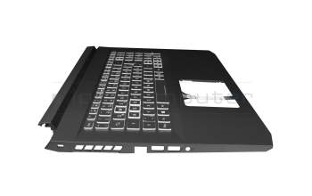 Keyboard incl. topcase DE (german) black/white/black with backlight original suitable for Acer Nitro 5 (AN515-54)
