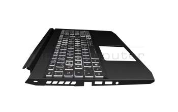 Keyboard incl. topcase DE (german) black/white/black with backlight original suitable for Acer Nitro 5 (AN515-55)