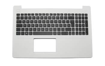 Keyboard incl. topcase DE (german) black/white original suitable for Asus F553MA