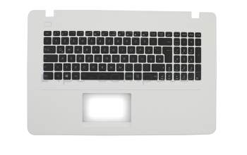 Keyboard incl. topcase DE (german) black/white original suitable for Asus X751LDV