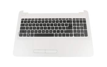 Keyboard incl. topcase DE (german) black/white original suitable for HP 256 G5