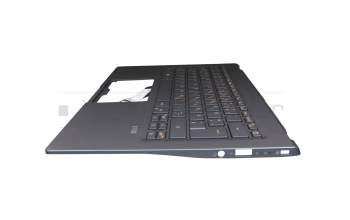 Keyboard incl. topcase DE (german) blue/blue with backlight original suitable for Acer Swift 5 (SF514-54GT)