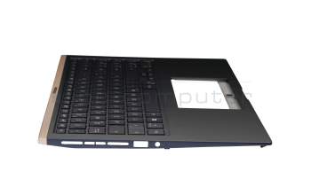 Keyboard incl. topcase DE (german) blue/blue with backlight original suitable for Asus ZenBook 15 UX534FAC