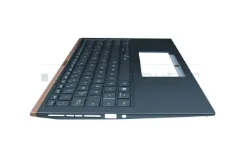 Keyboard incl. topcase DE (german) blue/blue with backlight original suitable for Asus ZenBook 15 UX534FTC