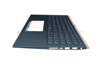 Keyboard incl. topcase DE (german) blue/blue with backlight original suitable for Asus ZenBook 15 UX534FTC