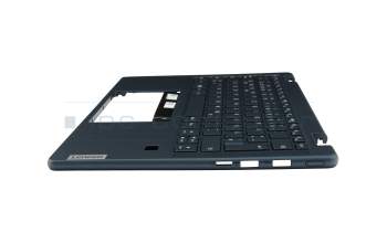 Keyboard incl. topcase DE (german) blue/blue with backlight original suitable for Lenovo Yoga 6 13ABR8 (83B2)