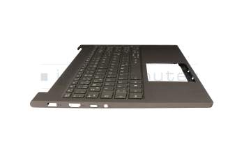 Keyboard incl. topcase DE (german) dark green/dark green with backlight original suitable for Lenovo Yoga Creator 7 15IMH05 (82DS)