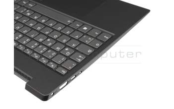 Keyboard incl. topcase DE (german) dark grey/black with backlight original suitable for Lenovo IdeaPad S340-15IIL (81WL)