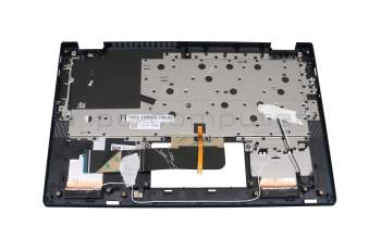 Keyboard incl. topcase DE (german) dark grey/blue with backlight blue original suitable for Lenovo IdeaPad Flex 5-14ALC05 (82HU)