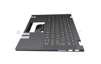 Keyboard incl. topcase DE (german) dark grey/grey (platinum grey) suitable for Lenovo IdeaPad Flex 5-14ARE05 (82DF)