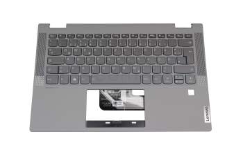 Keyboard incl. topcase DE (german) dark grey/grey with backlight original suitable for Lenovo IdeaPad Flex 5-14ARE05 (81X2)
