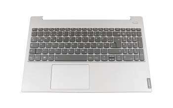 Keyboard incl. topcase DE (german) dark grey/grey with backlight original suitable for Lenovo IdeaPad S340-15API (81NC)