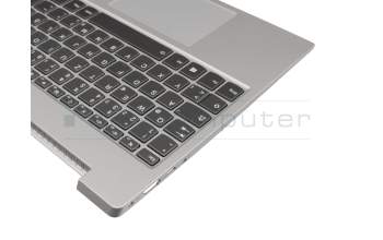 Keyboard incl. topcase DE (german) dark grey/grey with backlight original suitable for Lenovo IdeaPad S340-15IIL (81VW)