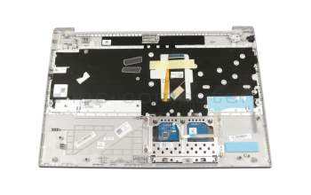 Keyboard incl. topcase DE (german) dark grey/grey with backlight original suitable for Lenovo IdeaPad S340-15IIL (81WL)