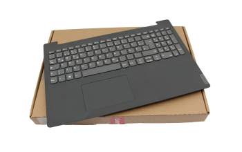 Keyboard incl. topcase DE (german) grey/black (rough) original suitable for Lenovo IdeaPad S145-15IGM (81MX)