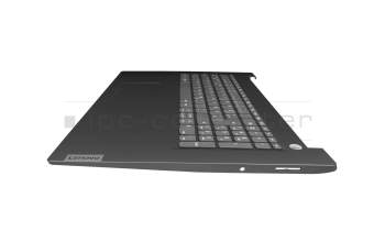 Keyboard incl. topcase DE (german) grey/black original suitable for Lenovo V17-IIL (82GX)