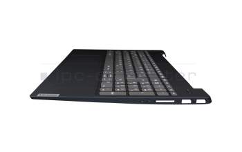 Keyboard incl. topcase DE (german) grey/blue original suitable for Lenovo IdeaPad S340-15IIL (81VW)