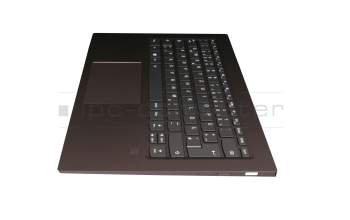 Keyboard incl. topcase DE (german) grey/bronze with backlight original suitable for Lenovo Yoga 920-13IKB (80Y7/80Y8/81TF)